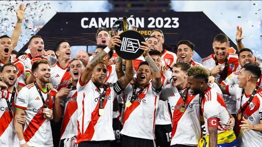 Festejos River Plate Campeon