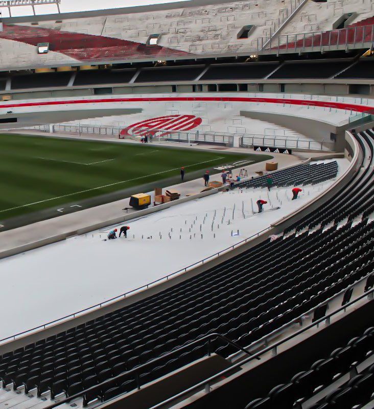 Obras en el estadio Monumental